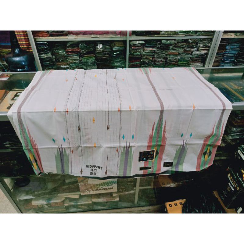 Sarung Tenun Mesres Hidayat 99 Khusus Putih