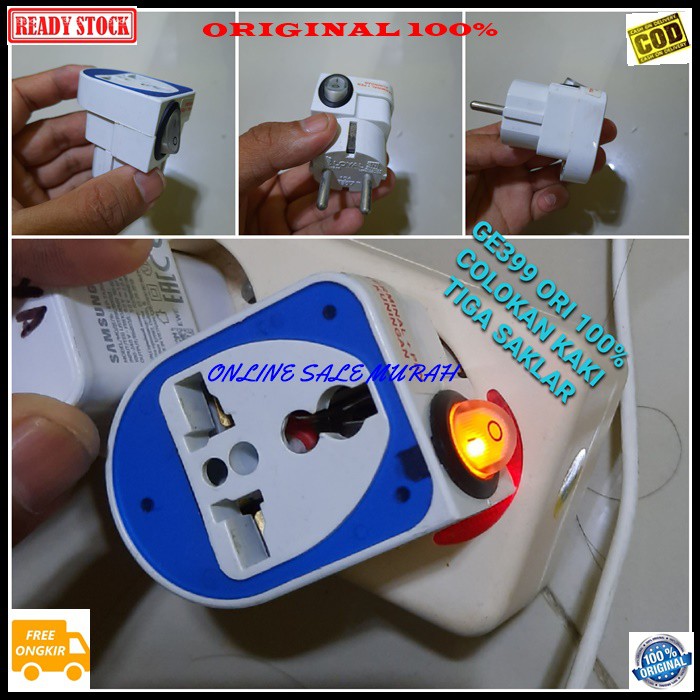 G399 loyal ori 100% saklar Steker serbaguna terminal kuningan Colokan listrik lampu on off stop kontak piting setrum multifungsi universal tahan panas original G399   PRAKTIS GK PERLU BONGKAR PASANG RUMAH TINGGAL COLOK SAJA  terminal kuningan = tahan pan