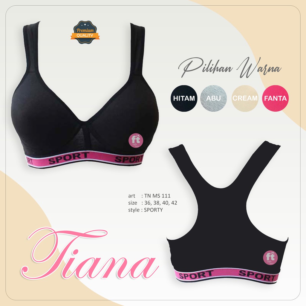 TIANA | Sport BRA Busa Tipis / Atasan Sport Busa / BH Sport / art TN MS 111