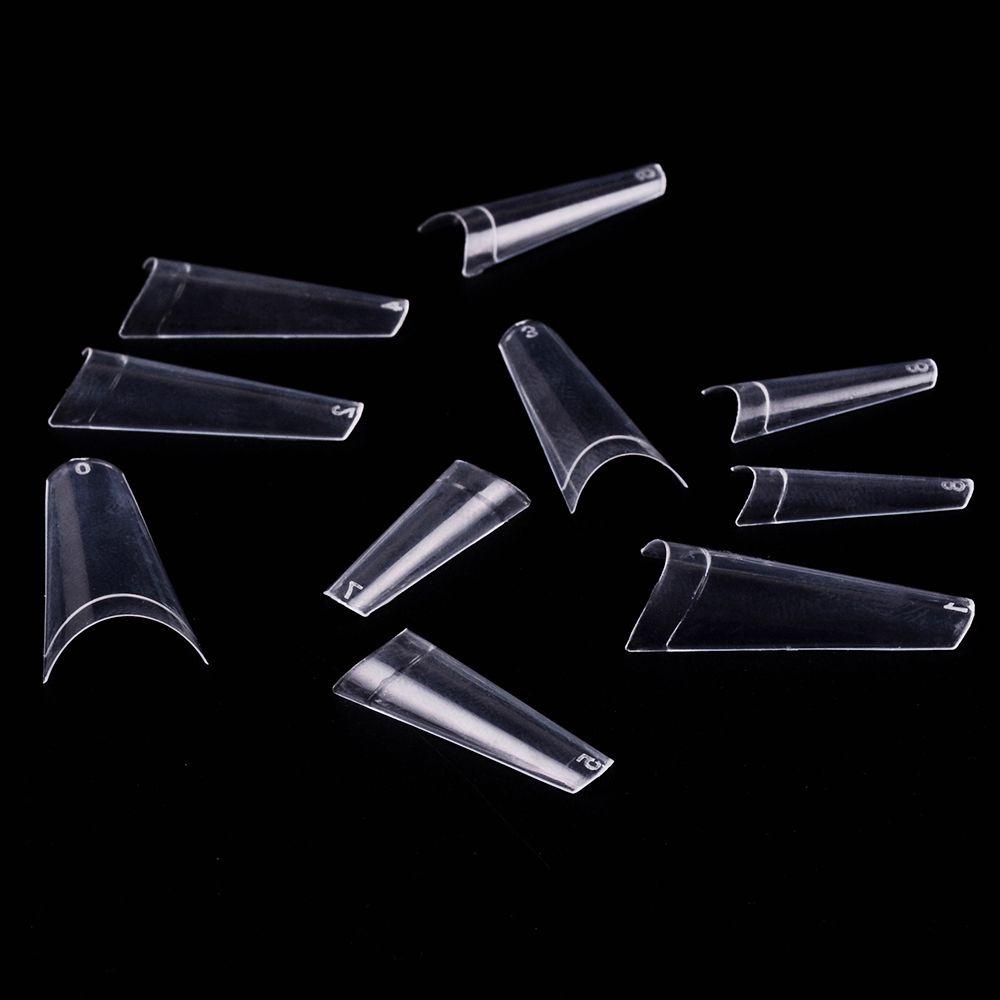 Mxbeauty Kuku Palsu Transparan 100pcs Artificial Half Cover Manicure Acrylic Nail Art Tips