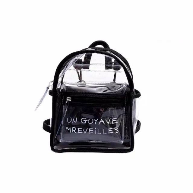 (Habisin Stock) Ransel Goyave , Tas Korea Voyage , Ransel Transparan Voyage