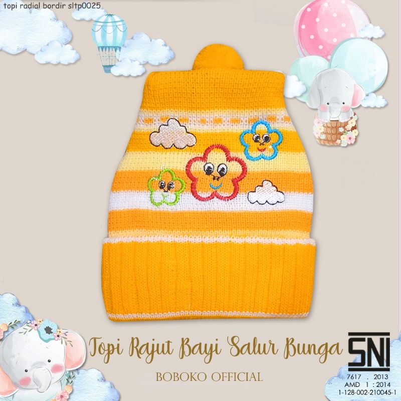 BOBOKO TOPI KUPLUK RAJUT MOTIF STAR