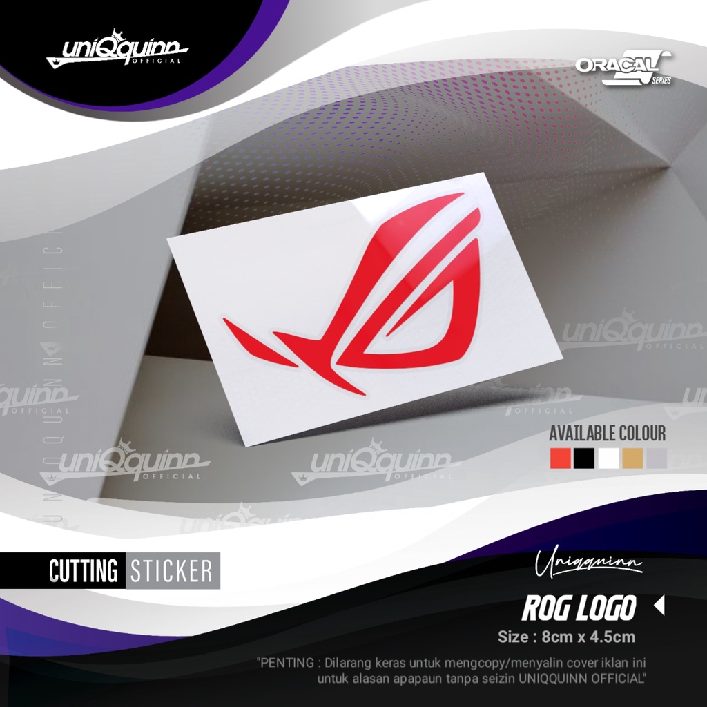 UQ stiker ROG | Cutting Stiker ROG | Stiker Komputer Pc Skin Laptop