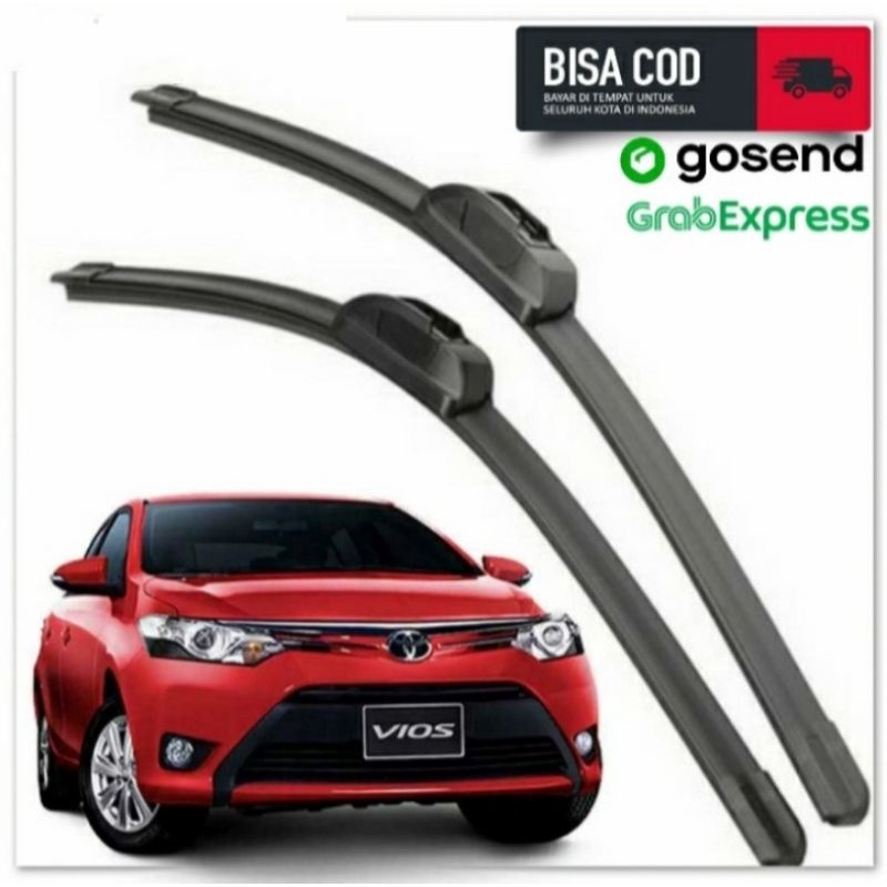 wiper mobil Toyota Vios all new /wiper kaca depan mobil Vios UK 22" 14"