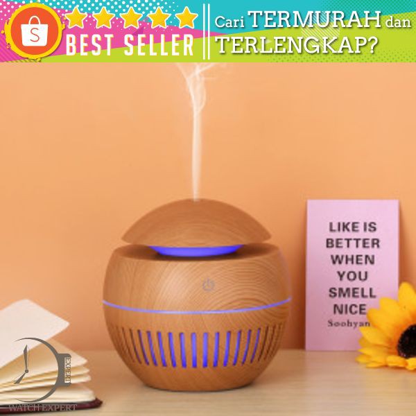 Taffware Ultrasonic Humidifier Aroma Essential Oil Diffuser Wood Design 130ml - KJR12 - Wooden