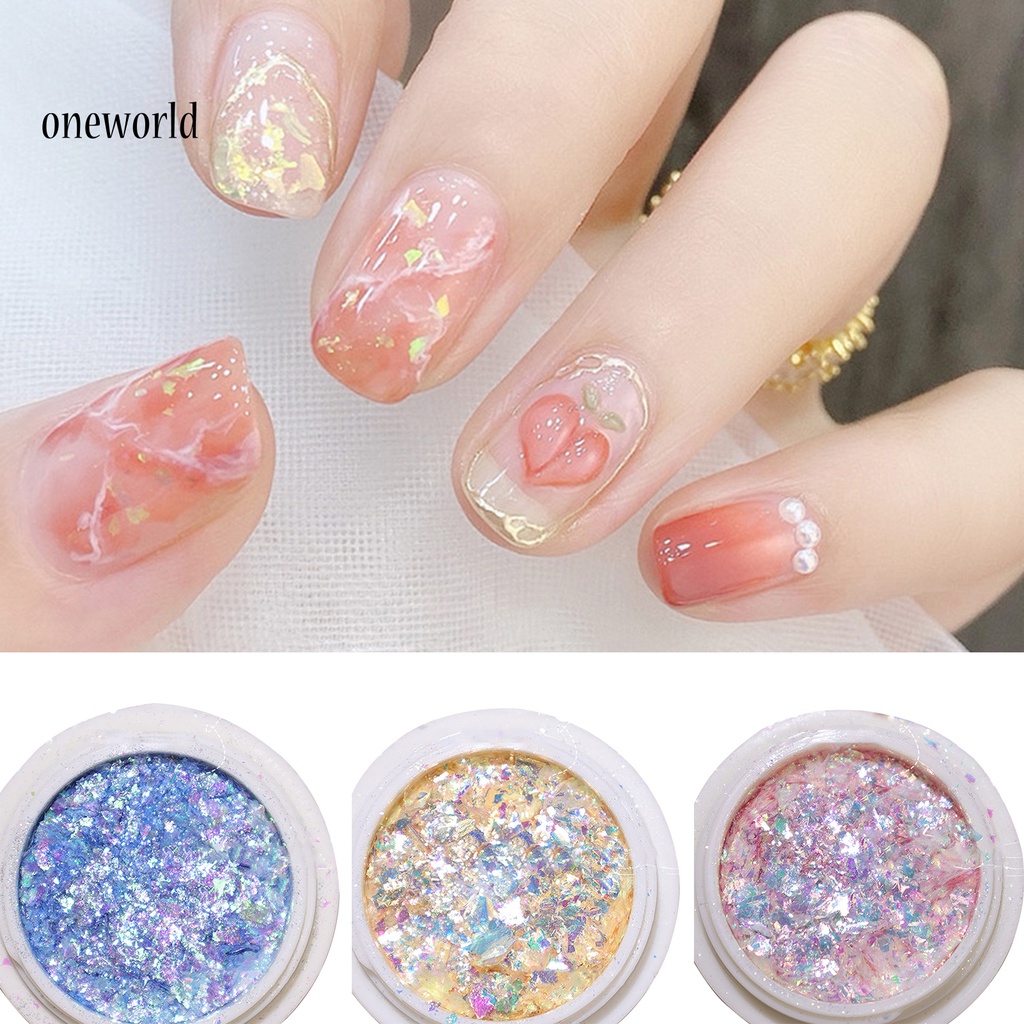 (ord) Bubuk Glitter Sequin Ultra Tipis Warna-Warni Untuk Dekorasi Nail Art / Manicure Profesional