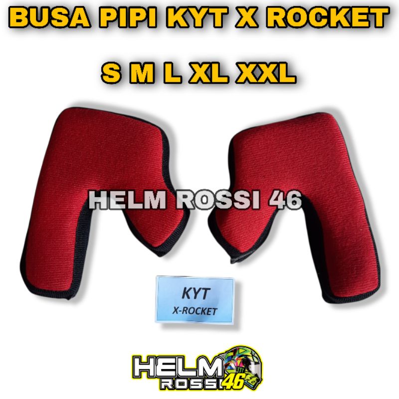 Busa Pipi KYT X ROCKET X-ROCKET Cheek Pad Bantalan Helm ukuran Size S M L XL XXL