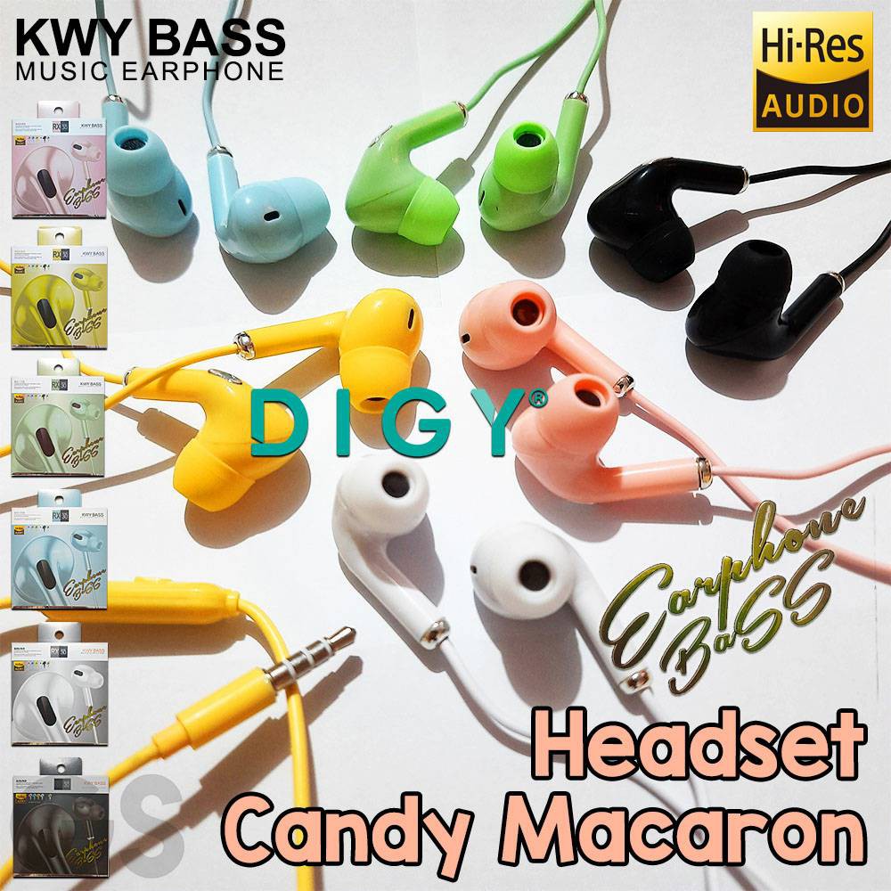 Headset Earphone Candy Macaron all Smartphone