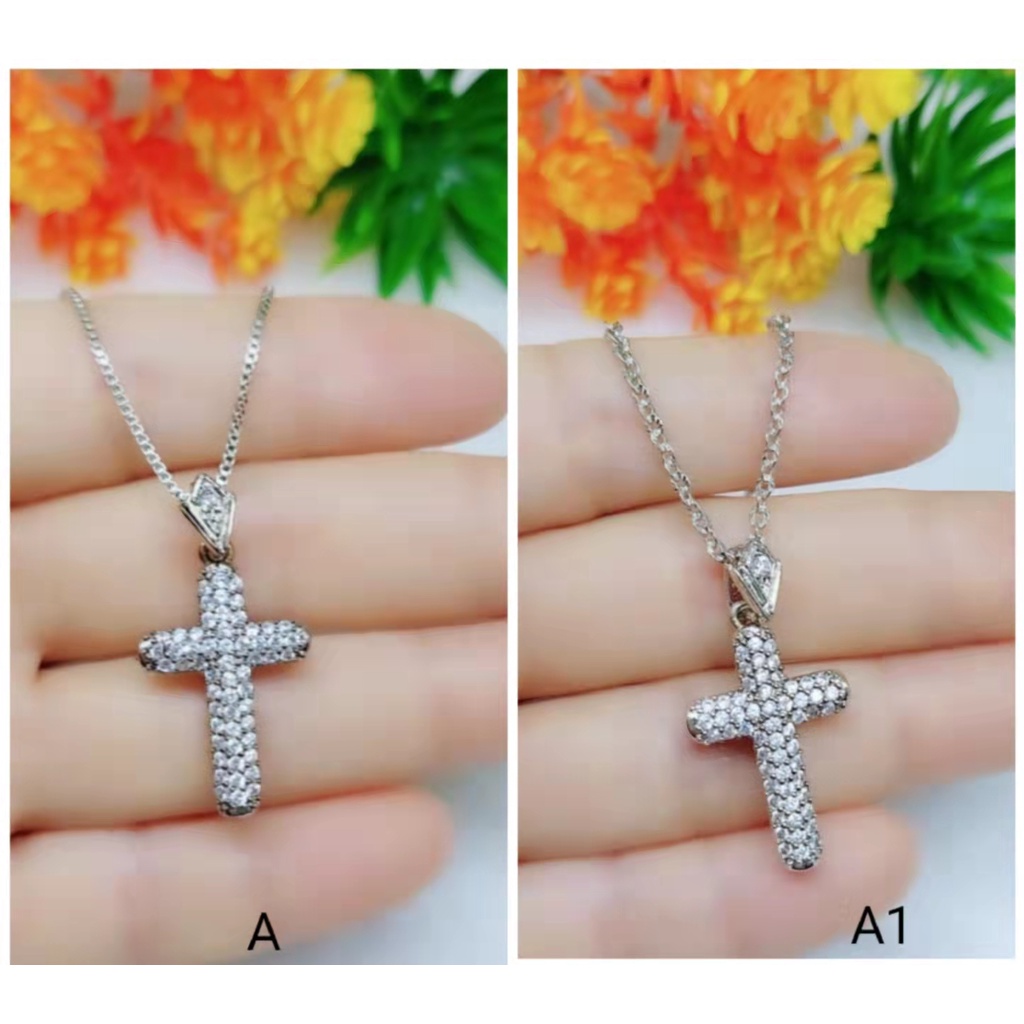 Kalung Salib Permata Lapis Emas Perhiasan