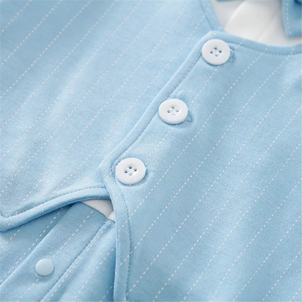 [COD] Jumper bayi Tuxedo BIRU MUDA 0-6 BULAN import / baju bayi laki laki lengan panjang jumper bayi baju pesta bayi/Babylovanta