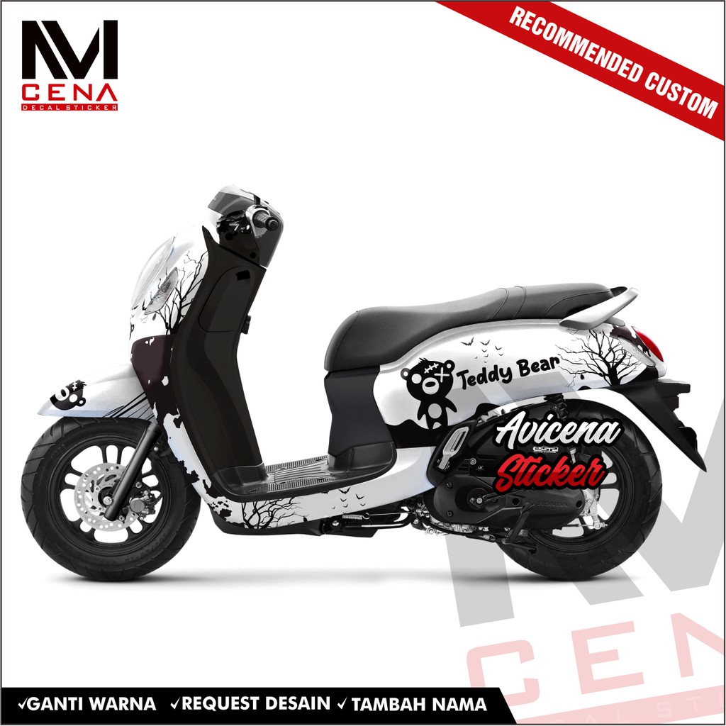 Sticker Striping Decal Scoopy Prestige New 2021 Decal Sticker New Scoopy Prestige 2021 Full Teddy