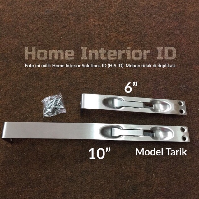 Grendel Tanam Stainless 6” + 10 “ - Grendel Slot Tanam Pintu