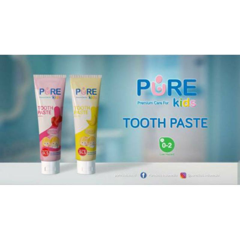 Pure Kids Tooth Paste / Pasta Gigi Pure Baby / Pasta Gigi Anak Pure Bb / Pasta Gigi Bayi