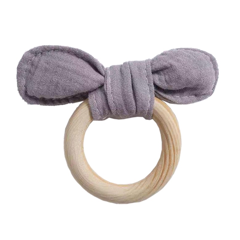 Mary 1pc Mainan Teether Ring Kayu Untuk Bayi Newborn