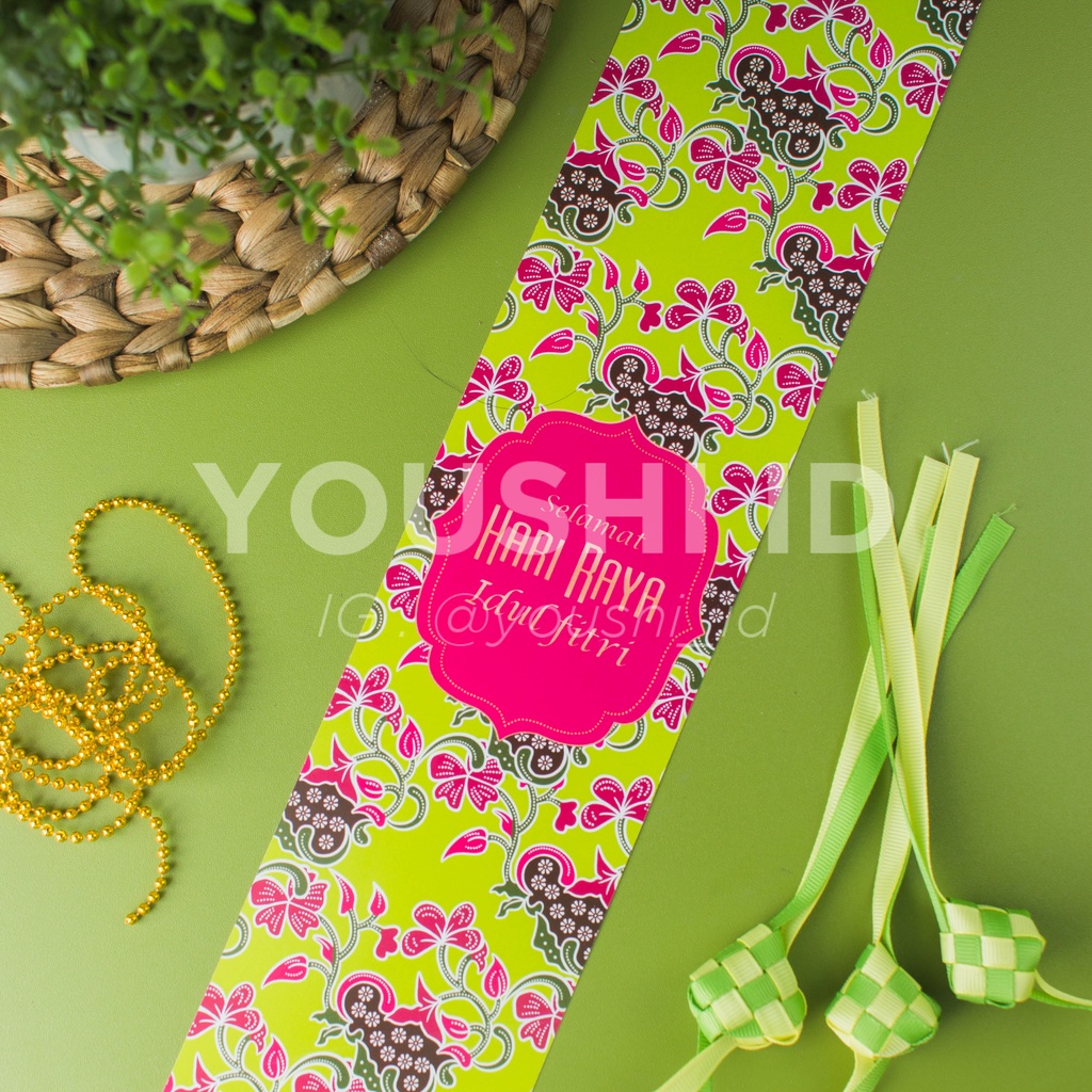 

Paperbelt Lebaran / Paper Sleeve / Label Hampers/ Pita Kado Idul Fitri