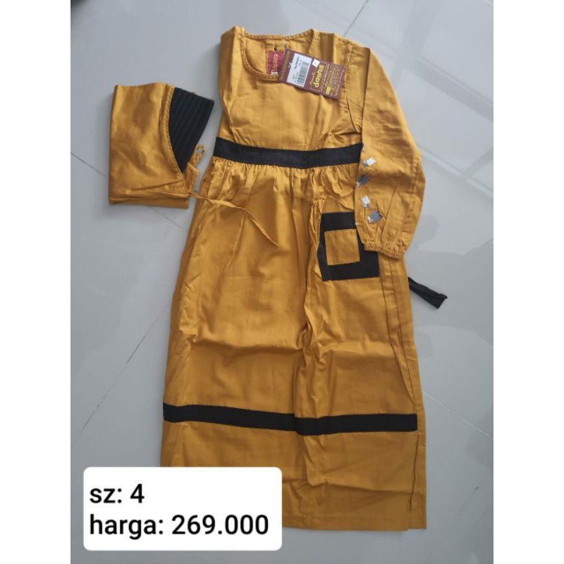 GAMIS / ABAYA ANAK DANNIS COLLECTION SIZE 4 | BAJU MUSLIM ANAK PEREMPUAN UKURAN 4 THN