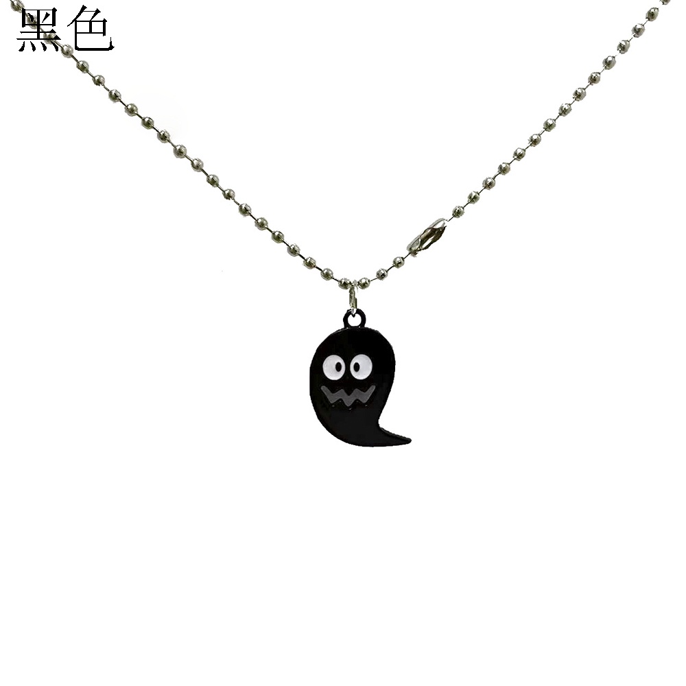 【COD Tangding】Kalung Liontin Desain Tengkorakkelelawarhantu Tema Halloween Ajaib Untuk Priawanita