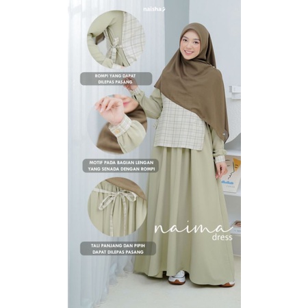 Naima dress by naisha GAMIS stylish gamis rompi