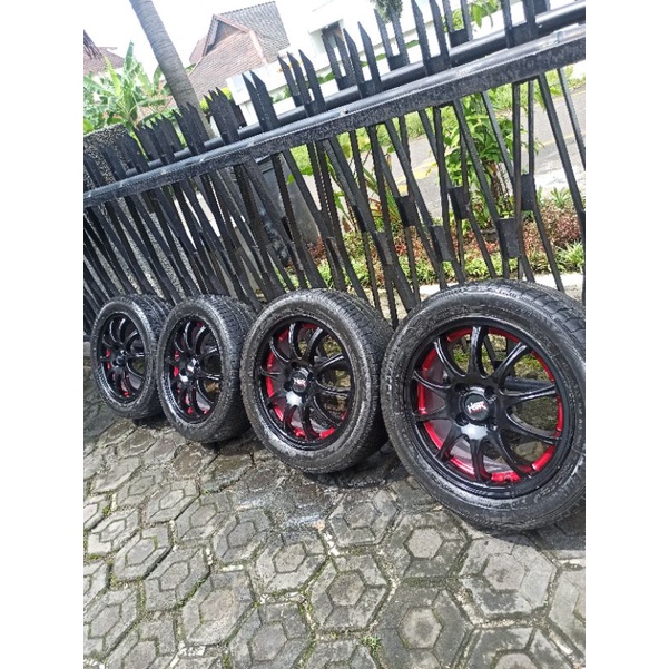 4 velg R15 pcd 100+Ban 185/65 sirion