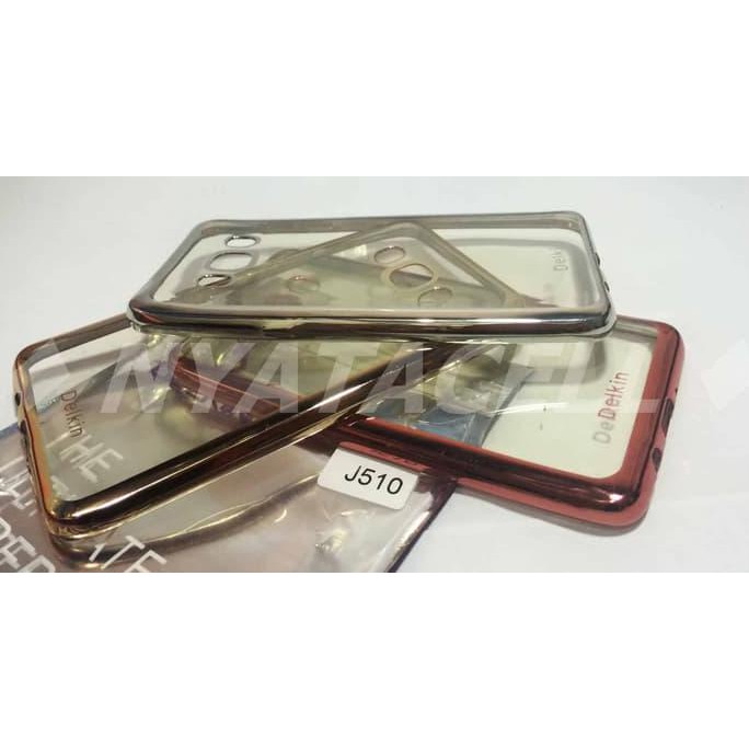NEW CASE LIST CHROME SAMSUNG GALAXY J5 2016 J510/TPU/SOFTCASE/SILIKON/SOFT - HITAM MILENIA