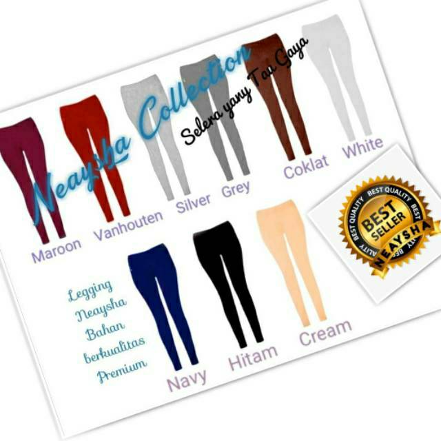 Legging panjang polos kwalitas premium bahan spandek rayon super