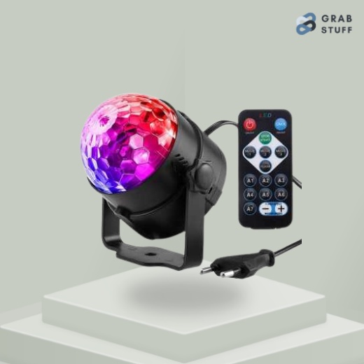 Proyektor LED Lampu Disco + Remote Control EU Plug / Lampu Disko Led Magic Ball Besar Tampilan Indah Design Kecil Ringan Lampu Hias Disko / Lampu Disko Remot Kontrol Usb Led EU Plug Lampu Led Multi Color Lampu Disco Kamar Tidur Lampu / Lampu Aesthetic Led