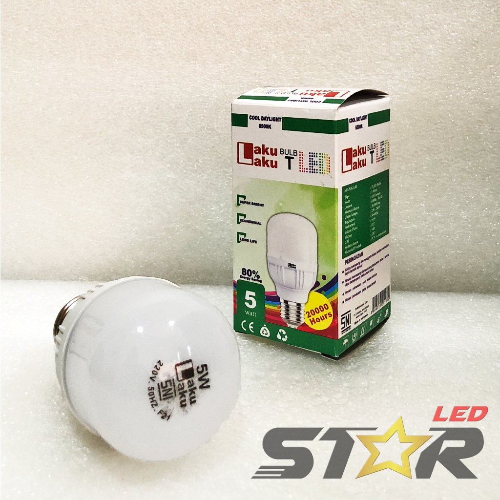 LAKU LAKU Bulb T LED 5W, 10W, 15W Lampu Bohlam Tabung Murah Hemat Energi Irit Listrik 5 10 15 WATT Termurah Terlaris Star