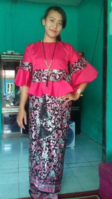 Batik Couple Kebaya / Sarimbit Sania Ruffle Rama Sinta