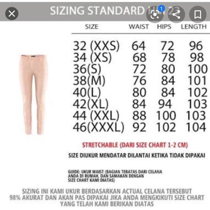 Ukuran xs outlet h&m