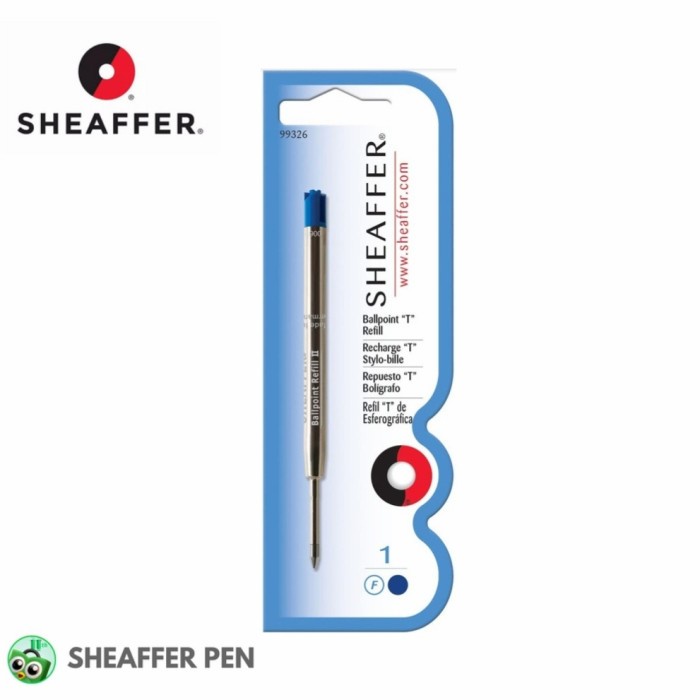 

Bagus Sheaffer Ballpoint Refill T Style Blue Fine Blister Card Terlaris