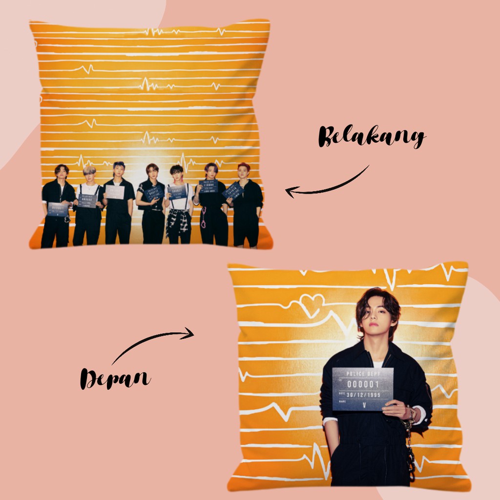 bantal foto BTS Bangtan army 2 sisi