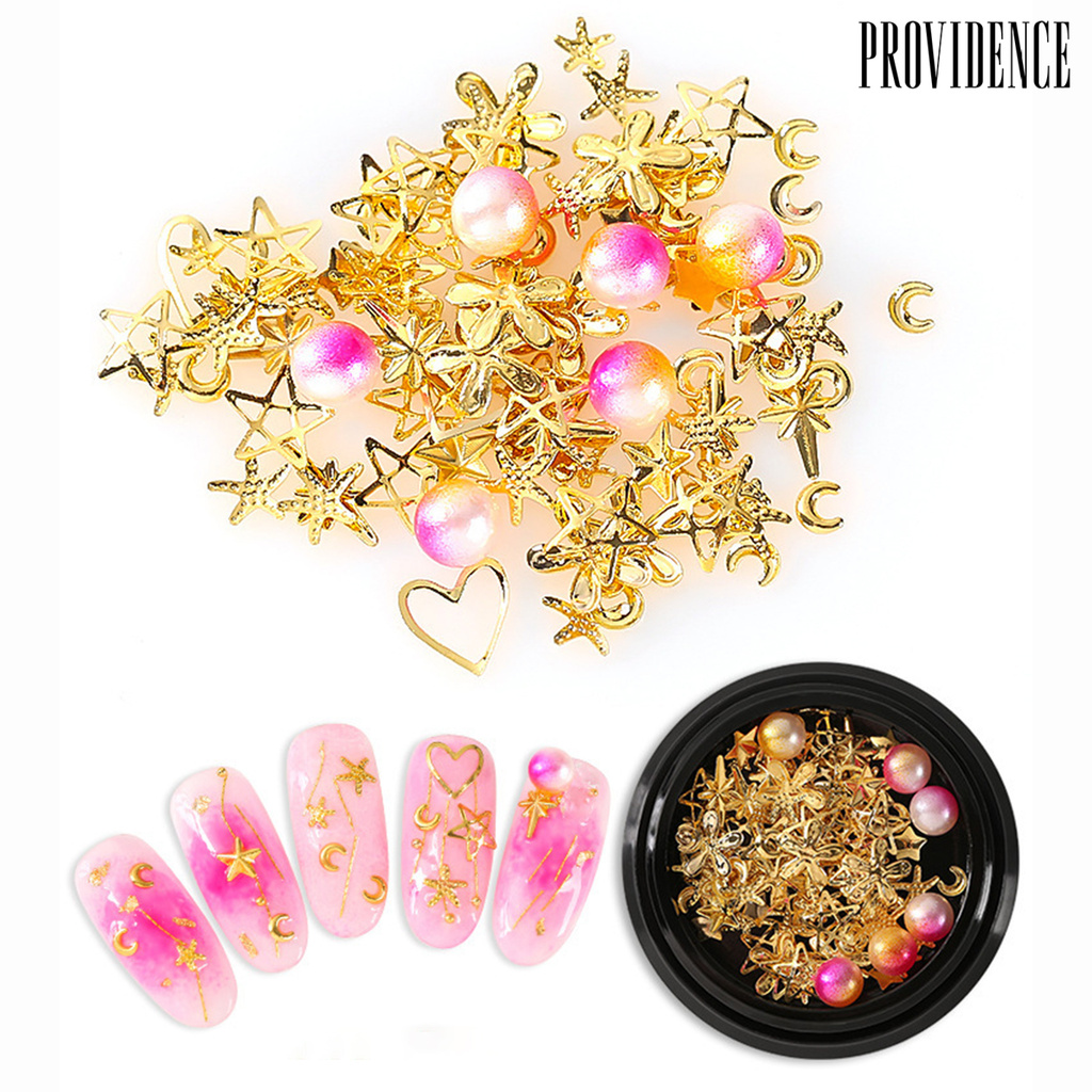 Providence Nail Bubble Beads Easy to Stick DIY Metal Colorful Nail Ball Sticker Ornaments for Female