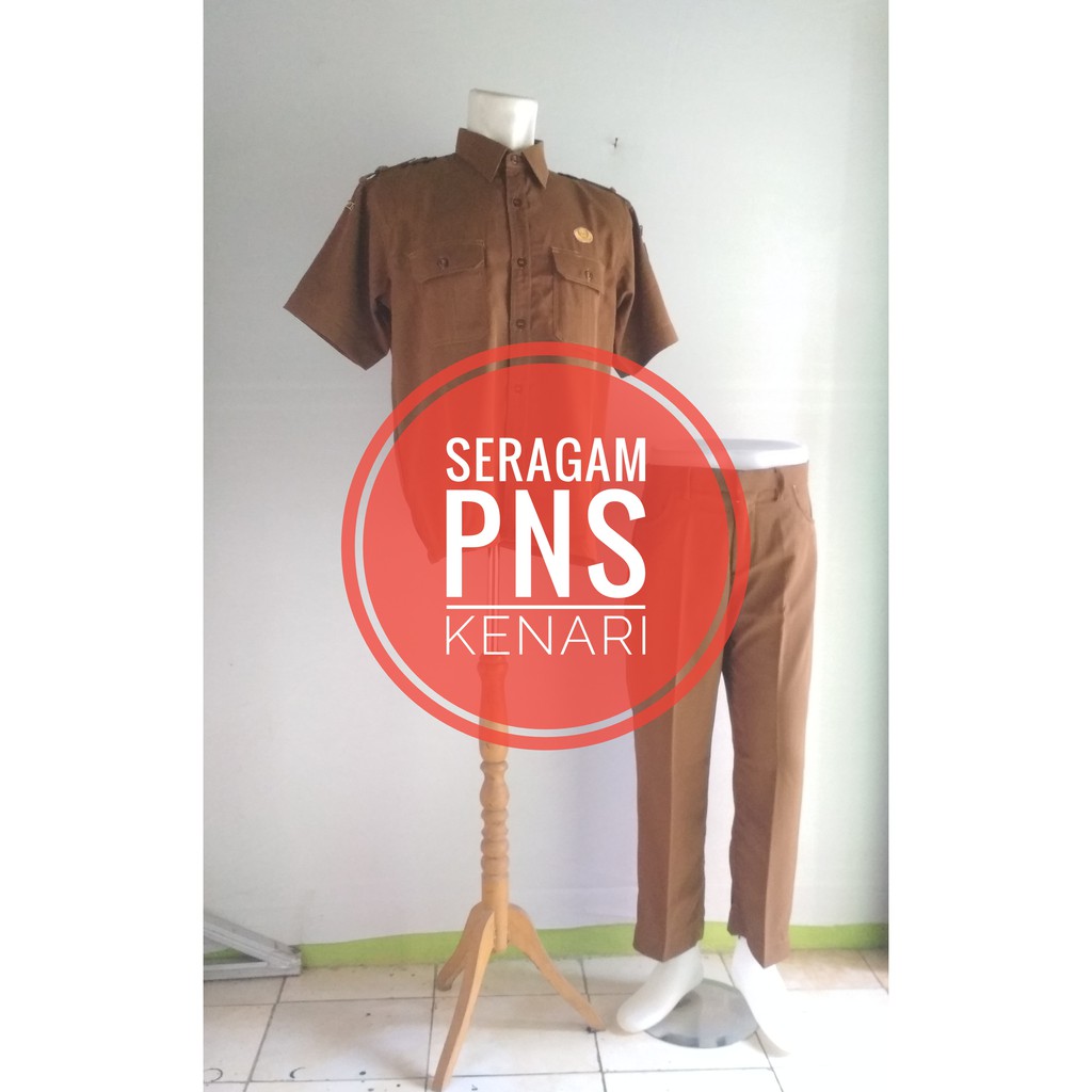 Setelan Seragam PNS Laki - Laki Baju PDH Pria Seragam Safari Seragam Pemda Baju Pegawai Negri