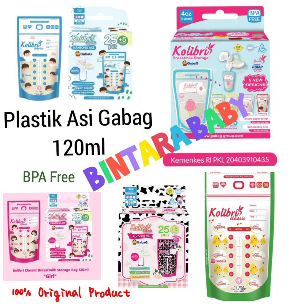 Gabag Kantung Asi 100ml Gabag 180ml  isi 30 Plastik Asi Gabag Kantong Asi BPA Free 120ml 150ml gabag