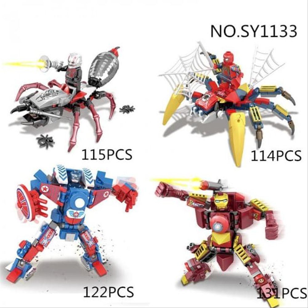 bricks brick SY 1133 SUPER HEROES AVENGERS ironman captain america antman ant man spiderman