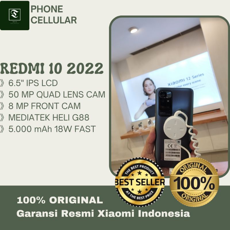 XIAOMI REDMI 10 2022 4/64 & 6/128 GARANSI RESMI XIAOMI INDONESIA
