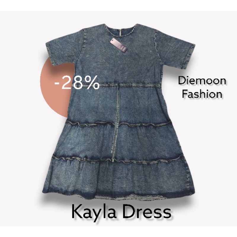 Kayla dress jeans wash snow . Dress jeans serut . Dress snow denim Terlaris Rekomendasi Influencer