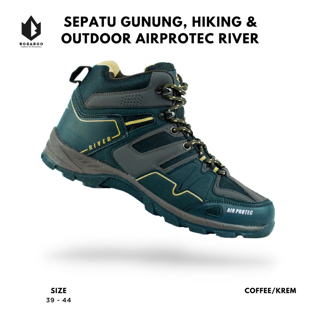 Sepatu Gunung Hiking Air Protec RIVER Waterproof - Sepatu Hiking - Sepatu Outdoor - Sepatu Naik Gunung Pria Wanita