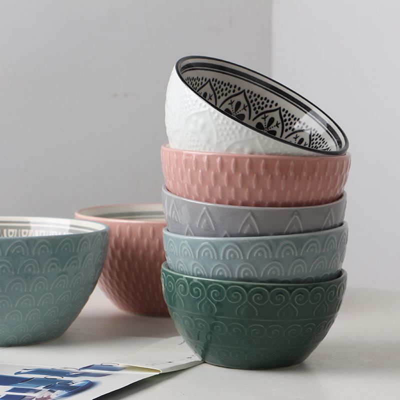 Bohemian Round Bowl | Mangkok Keramik Cantik | Mangkok Keramik Motif
