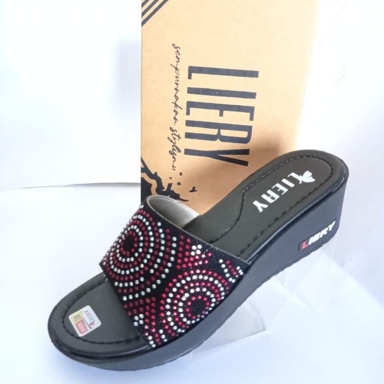 SANDAL WANITA WEDGES CALBI HAK 5CM MODEL TERBARU-SLIP 07
