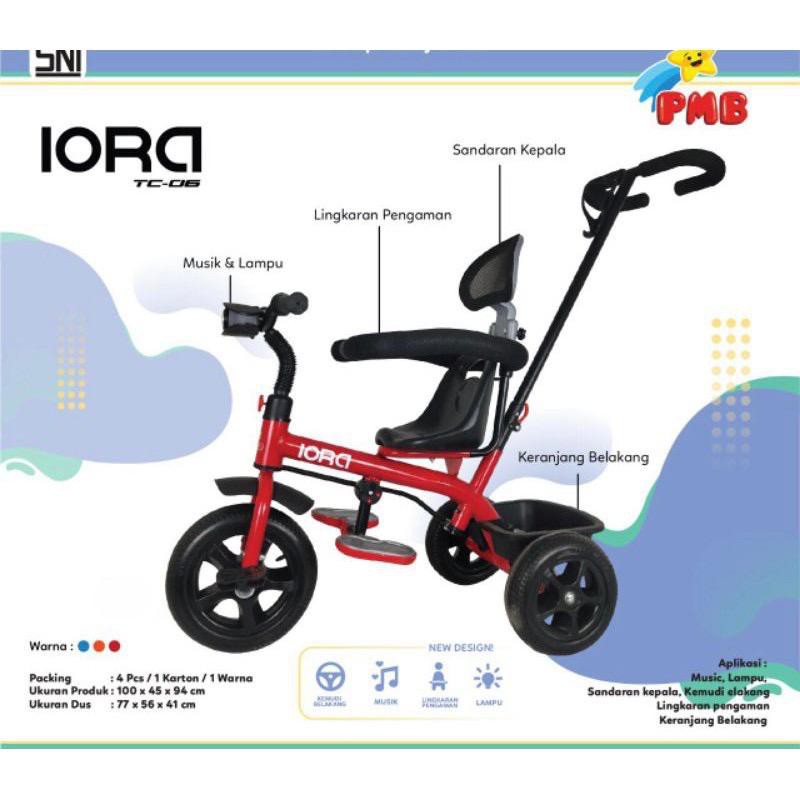 Sepeda Anak Roda 3 Tiga Aviator ET 706-7, AT 112-7, AT 105-7, AT 306-7, 603-7 / Iora TC-03, TC-06