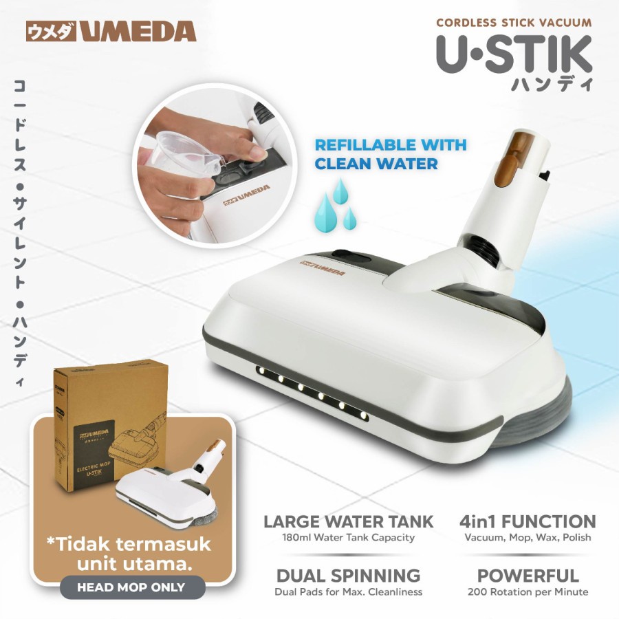 Umeda U-Stik Electric Mop KHUSUS U-STIK CORDLESS