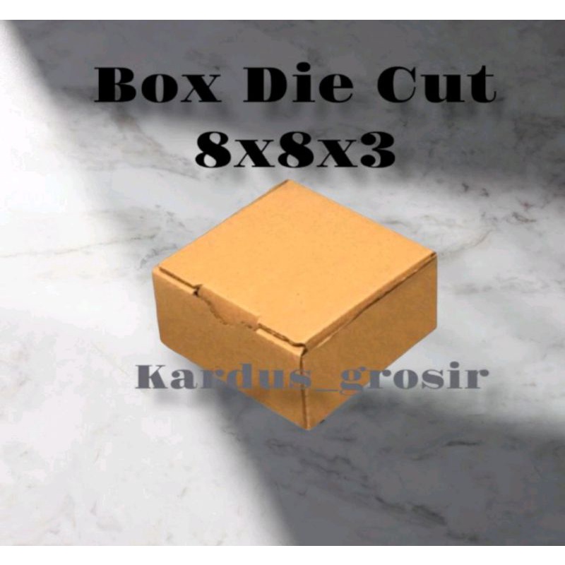 

Kardus Grosir Uk.8x8x3 Kemasan food grade Polos