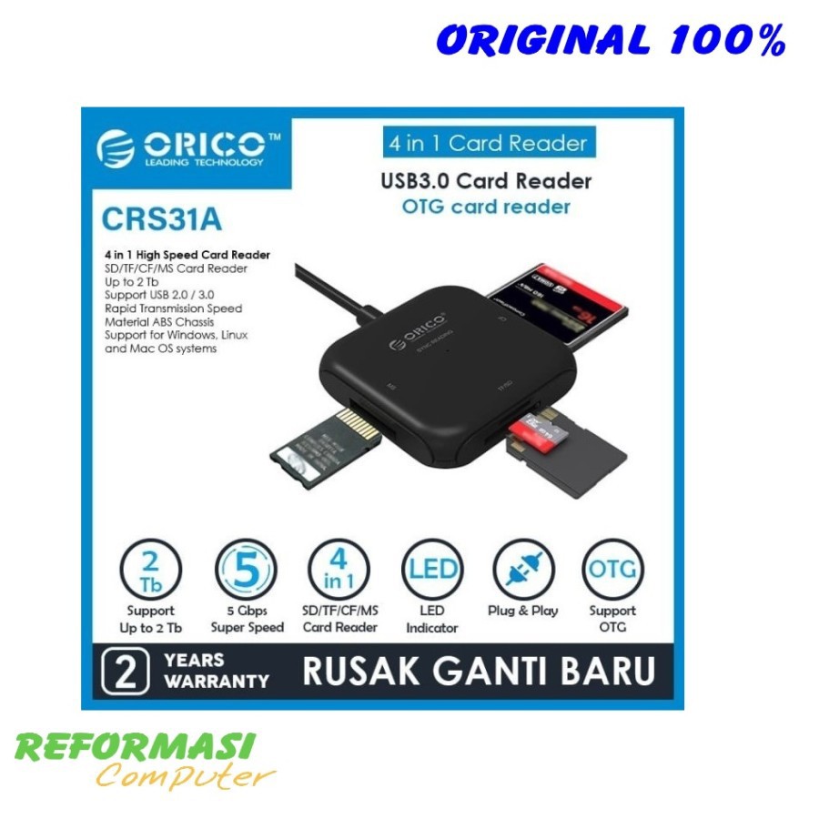 ORICO CRS31A Multifunction TF / SD / CF / MS Card Reader ORICO ORIGINAL Card Reader