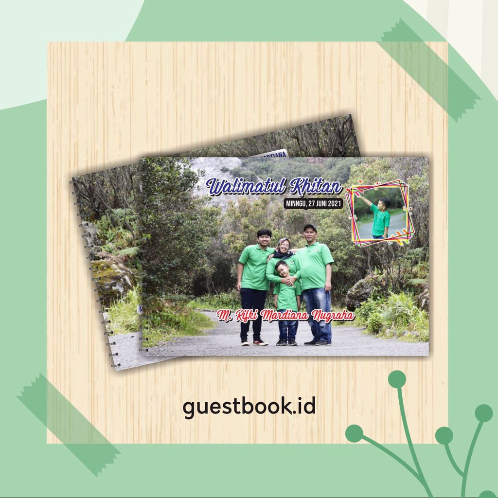 Custom Buku Tamu Khitan / Khitanan / Softcover / Custom Nama / Guest Book Khitan