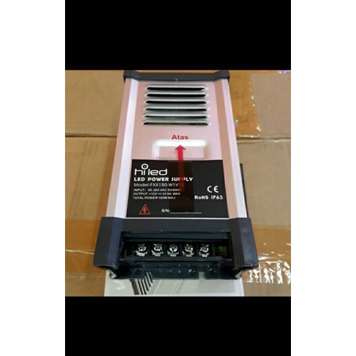 Power supply dc 12V 12,5A input ac 85-265V merek Hiled Rain Proof