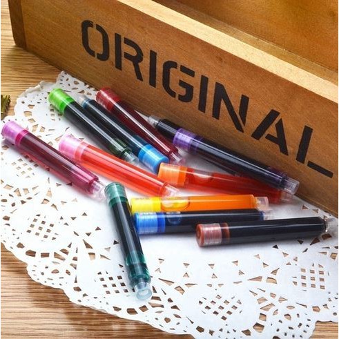 Disposable Fountain Ink Pen - Tinta Isi Ulang Pena (12pcs)