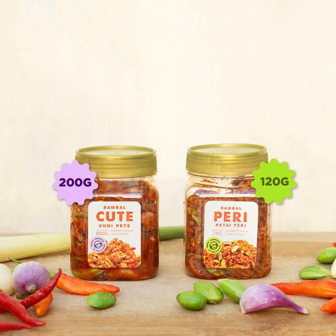 

BUNDLE SAMBAL BABY CUMI PETE (CUTE) 200G + PETE TERI (PERI) MEDAN 120G - YES PETE