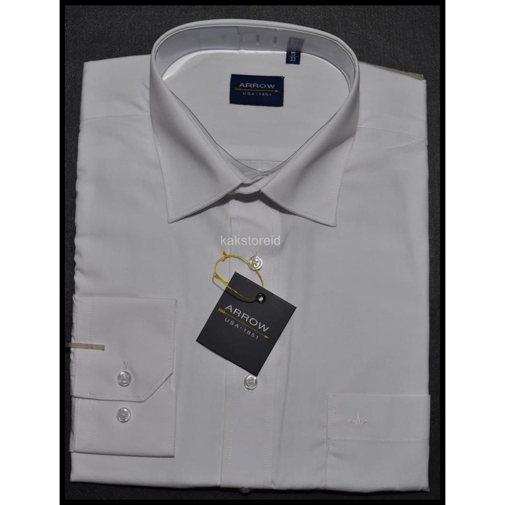 Kemeja Pria Formal Lengan Panjang Arrow Putih Reguler Arr01 Original