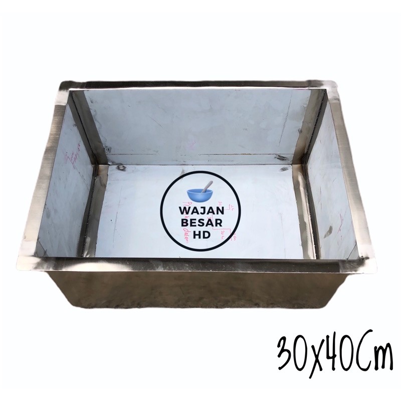 Wajan Kotak Stainless Steel 30x40 Cm